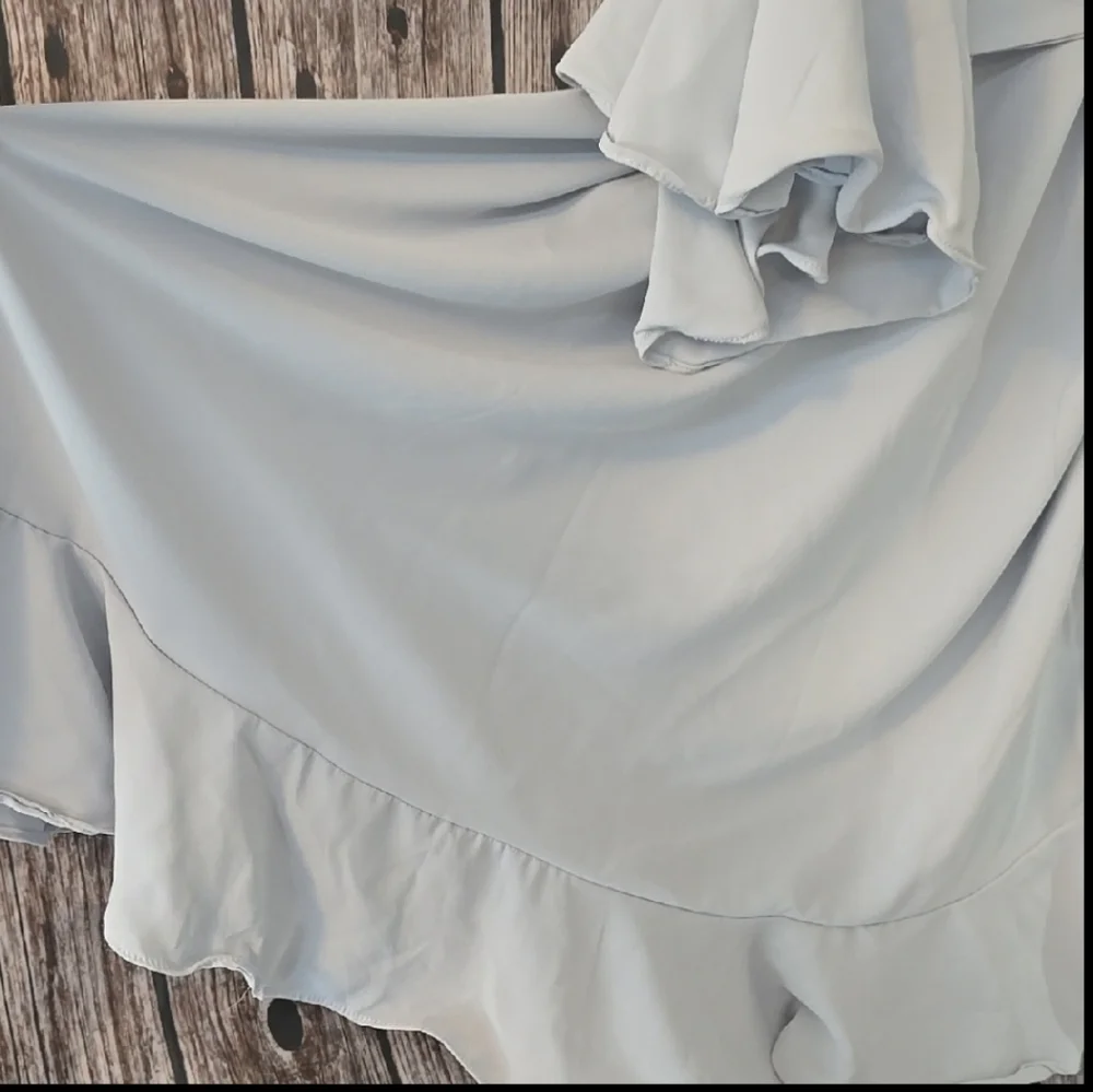 Light Gray Ruffle Sleeve Dress - Picture 5 of 5